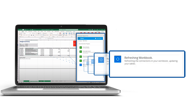 Refreshing a finance report in Excel using live data